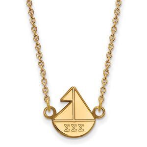 14K Plated Silver Sigma Sigma Sigma XS (Tiny) Necklace